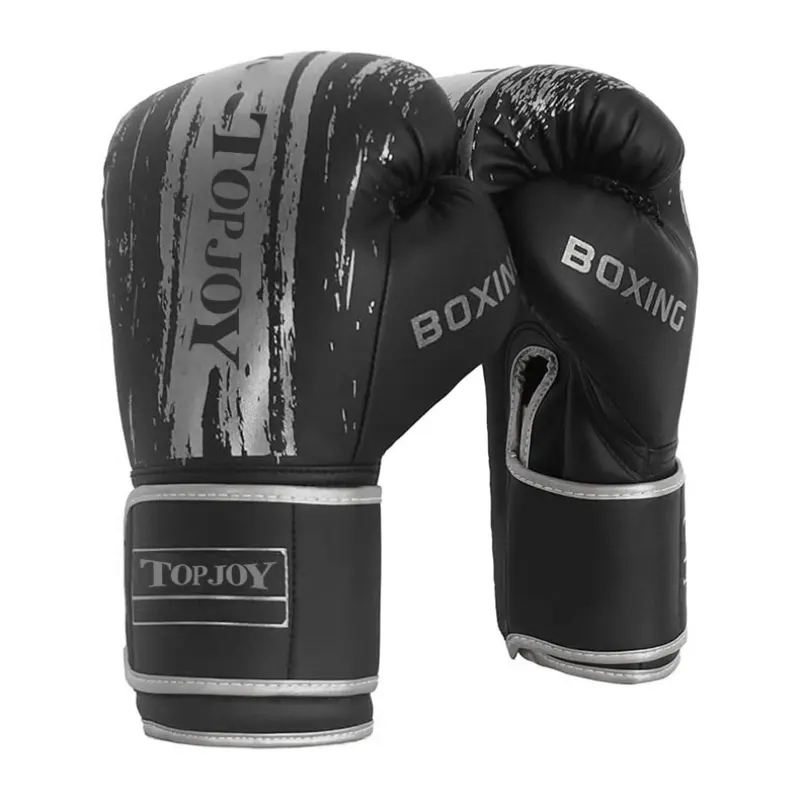 Black sliver boxing gloves